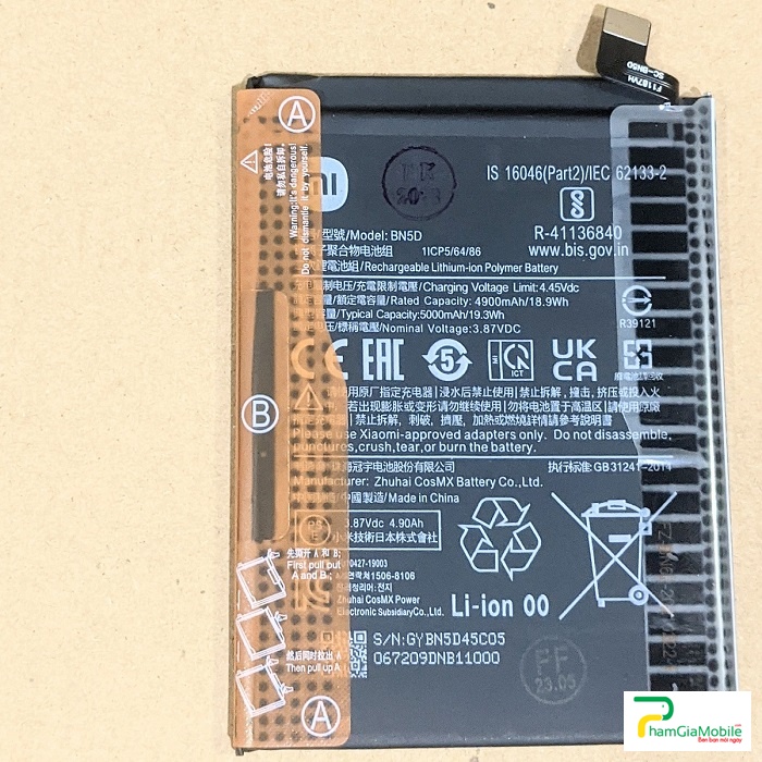 Pin Xiaomi Redmi Note 11S BN5D Zin New